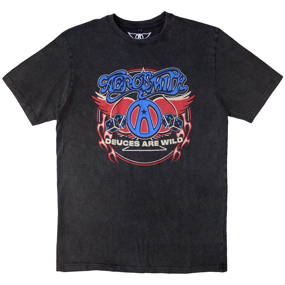 AEROSMITH エアロスミス (結成 55周年 ) - Rainbow Spade / Stone Wash / Tシャツ / メンズ - PGS